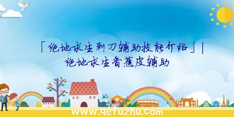 「绝地求生刺刀辅助技能介绍」|绝地求生香蕉皮辅助
